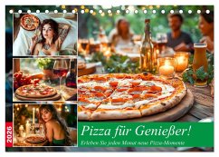 Cover Pizza für Genießer! - Erleben Sie jeden Monat neue Pizza-Momente (Tischkalender 2026 DIN A5 quer), CALVENDO Monatskalender
