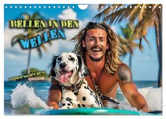 Bellen in den Wellen - Badespaß mit Hund (Wandkalender 2026 DIN A4 quer), CALVENDO Monatskalender Bellen in den Wellen - Badespaß mit Hund (Wandkalender 2026 DIN A4 quer), CALVENDO Monatskalender