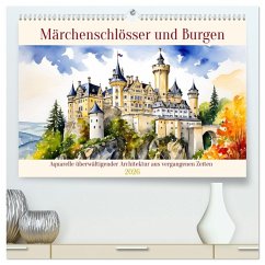 Cover Märchenschlösser und Burgen (hochwertiger Premium Wandkalender 2026 DIN A2 quer), Kunstdruck in Hochglanz