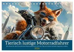 Tierisch lustige Motorradfahrer (Tischkalender 2026 DIN A5 quer), CALVENDO Monatskalender Cover Tierisch lustige Motorradfahrer (Tischkalender 2026 DIN A5 quer), CALVENDO Monatskalender