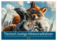 Tierisch lustige Motorradfahrer (Wandkalender 2026 DIN A4 quer), CALVENDO Monatskalender Cover Tierisch lustige Motorradfahrer (Wandkalender 2026 DIN A4 quer), CALVENDO Monatskalender