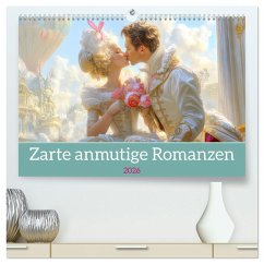 Zarte anmutige Romanzen (hochwertiger Premium Wandkalender 2026 DIN A2 quer), Kunstdruck in Hochglanz