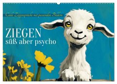 Ziegen, süß aber psycho (Wandkalender 2026 DIN A2 quer), CALVENDO Monatskalender Cover Ziegen, süß aber psycho (Wandkalender 2026 DIN A2 quer), CALVENDO Monatskalender