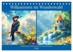 Cover Willkommen im Wunderwald. Zauberhafte Abenteuer mit tierischen Freunden (Tischkalender 2026 DIN A5 quer), CALVENDO Monatskalender