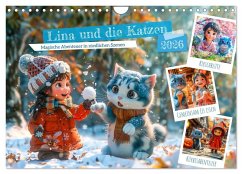 Cover Lina und die Katzen - Magische Abenteuer in niedlichen Szenen (Wandkalender 2026 DIN A4 quer), CALVENDO Monatskalender