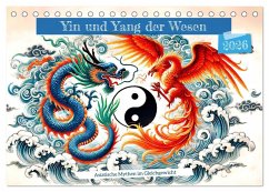 Cover Yin und Yang der Wesen - Asiatische Mythen im Gleichgewicht (Tischkalender 2026 DIN A5 quer), CALVENDO Monatskalender