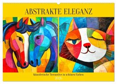 Abstrakte Eleganz. Künstlerische Tiermotive in schönen Farben (Wandkalender 2026 DIN A2 quer), CALVENDO Monatskalender