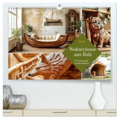 Wohnträume aus Holz (hochwertiger Premium Wandkalender 2026 DIN A2 quer), Kunstdruck in Hochglanz Wohnträume aus Holz (hochwertiger Premium Wandkalender 2026 DIN A2 quer), Kunstdruck in Hochglanz