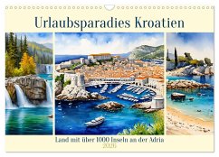 Cover Urlaubsparadies Kroatien (Wandkalender 2026 DIN A3 quer), CALVENDO Monatskalender