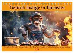 Cover Tierisch lustige Grillmeister (Tischkalender 2026 DIN A5 quer), CALVENDO Monatskalender