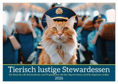 Cover Tierisch lustige Stewardessen (Wandkalender 2026 DIN A2 quer), CALVENDO Monatskalender