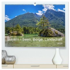 Cover Bayern - Seen, Berge, Landschaft (hochwertiger Premium Wandkalender 2026 DIN A2 quer), Kunstdruck in Hochglanz