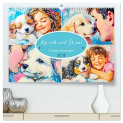 Mensch und Hund. Herzensverbindungen (hochwertiger Premium Wandkalender 2026 DIN A2 quer), Kunstdruck in Hochglanz Mensch und Hund. Herzensverbindungen (hochwertiger Premium Wandkalender 2026 DIN A2 quer), Kunstdruck in Hochglanz