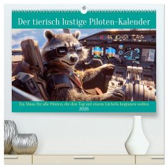 Cover Der tierisch lustige Piloten-Kalender (hochwertiger Premium Wandkalender 2026 DIN A2 quer), Kunstdruck in Hochglanz
