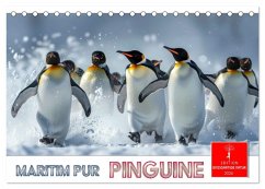 Cover Maritim pur - Pinguine (Tischkalender 2026 DIN A5 quer), CALVENDO Monatskalender