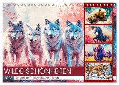 Cover Wilde Schönheiten. Ein Jahr mit majestätischen Tieren (Wandkalender 2026 DIN A4 quer), CALVENDO Monatskalender