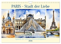 Cover Paris - Stadt der Liebe (Wandkalender 2026 DIN A4 quer), CALVENDO Monatskalender