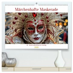 Märchenhafte Maskerade KI - Karnevalserlebnis in Venedig (hochwertiger Premium Wandkalender 2026 DIN A2 quer), Kunstdruck in Hochglanz Märchenhafte Maskerade KI - Karnevalserlebnis in Venedig (hochwertiger Premium Wandkalender 2026 DIN A2 quer), Kunstdruck in Hochglanz
