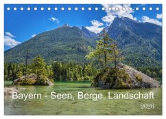 Cover Bayern - Seen, Berge, Landschaft (Tischkalender 2026 DIN A5 quer), CALVENDO Monatskalender