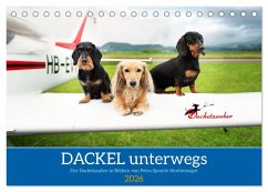 Dackel unterwegs (Tischkalender 2026 DIN A5 quer), CALVENDO Monatskalender