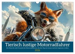 Tierisch lustige Motorradfahrer (Wandkalender 2026 DIN A3 quer), CALVENDO Monatskalender Cover Tierisch lustige Motorradfahrer (Wandkalender 2026 DIN A3 quer), CALVENDO Monatskalender