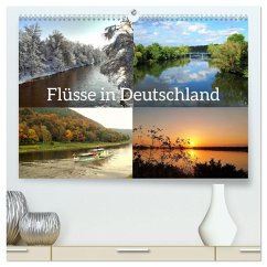Flüsse in Deutschland (hochwertiger Premium Wandkalender 2026 DIN A2 quer), Kunstdruck in Hochglanz