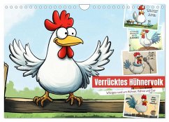 Cover Verrücktes Hühnervolk (Wandkalender 2026 DIN A4 quer), CALVENDO Monatskalender