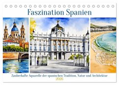 Cover Faszination Spanien (Tischkalender 2026 DIN A5 quer), CALVENDO Monatskalender