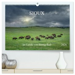 Sioux Im Lande von Sitting Bull (hochwertiger Premium Wandkalender 2026 DIN A2 quer), Kunstdruck in Hochglanz