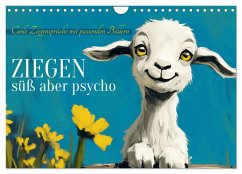 Ziegen, süß aber psycho (Wandkalender 2026 DIN A4 quer), CALVENDO Monatskalender Cover Ziegen, süß aber psycho (Wandkalender 2026 DIN A4 quer), CALVENDO Monatskalender