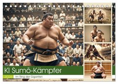 KI Sumo-Kämpfer Im Ring der Giganten (Tischkalender 2026 DIN A5 quer), CALVENDO Monatskalender KI Sumo-Kämpfer Im Ring der Giganten (Tischkalender 2026 DIN A5 quer), CALVENDO Monatskalender