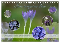 Flora in royalem Blau (Wandkalender 2026 DIN A4 quer), CALVENDO Monatskalender Cover Flora in royalem Blau (Wandkalender 2026 DIN A4 quer), CALVENDO Monatskalender