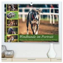 Cover Windhunde im Portrait (hochwertiger Premium Wandkalender 2026 DIN A2 quer), Kunstdruck in Hochglanz