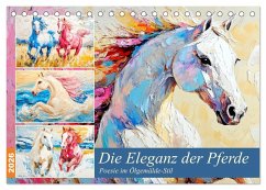 Die Eleganz der Pferde. Poesie im Ölgemälde-Stil (Tischkalender 2026 DIN A5 quer), CALVENDO Monatskalender Die Eleganz der Pferde. Poesie im Ölgemälde-Stil (Tischkalender 2026 DIN A5 quer), CALVENDO Monatskalender