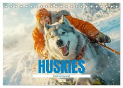 Huskies - Kraft und Anmut (Tischkalender 2026 DIN A5 quer), CALVENDO Monatskalender