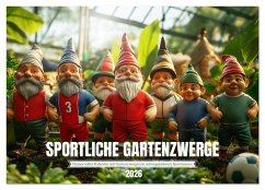Sportliche Gartenzwerge (Wandkalender 2026 DIN A2 quer), CALVENDO Monatskalender Sportliche Gartenzwerge (Wandkalender 2026 DIN A2 quer), CALVENDO Monatskalender
