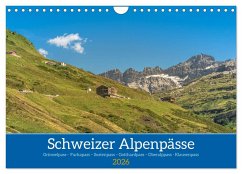 Schweizer Alpenpässe (Wandkalender 2026 DIN A4 quer), CALVENDO Monatskalender