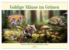 Cover Goldige Mäuse im Grünen (Wandkalender 2026 DIN A3 quer), CALVENDO Monatskalender