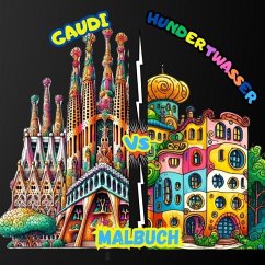 Cover Hundertwasser vs Gaudi Malbuch