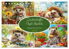 Cover Zauberhafte Igel-Models. Blumiger Stil in der Natur (Tischkalender 2026 DIN A5 quer), CALVENDO Monatskalender