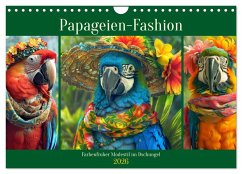 Papageien-Fashion. Farbenfroher Modestil im Dschungel (Wandkalender 2026 DIN A4 quer), CALVENDO Monatskalender Papageien-Fashion. Farbenfroher Modestil im Dschungel (Wandkalender 2026 DIN A4 quer), CALVENDO Monatskalender