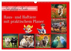 Cover Für pfiffige Kids- Haus- und Hoftiere (Wandkalender 2026 DIN A3 quer), CALVENDO Monatskalender