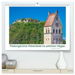 Festungsruine Hohentwiel im schönen Hegau (hochwertiger Premium Wandkalender 2026 DIN A2 quer), Kunstdruck in Hochglanz