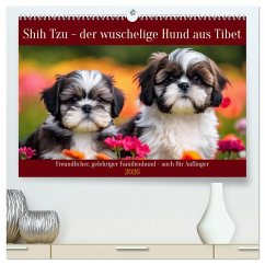 Cover Shih Tzu - der wuschelige Hund aus Tibet (hochwertiger Premium Wandkalender 2026 DIN A2 quer), Kunstdruck in Hochglanz