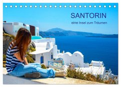 Santorin - eine Insel zum Träumen (Tischkalender 2026 DIN A5 quer), CALVENDO Monatskalender
