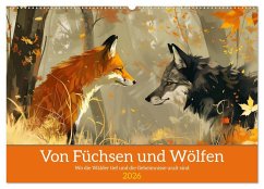 Von Füchsen und Wölfen (Wandkalender 2026 DIN A2 quer), CALVENDO Monatskalender