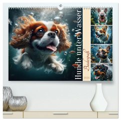 Cover Badespaß - Hunde unter Wasser (hochwertiger Premium Wandkalender 2026 DIN A2 quer), Kunstdruck in Hochglanz