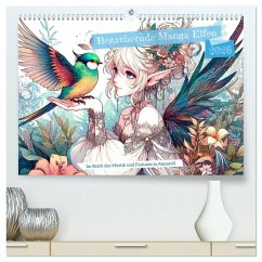 Cover Bezaubernde Manga Elfen (hochwertiger Premium Wandkalender 2026 DIN A2 quer), Kunstdruck in Hochglanz