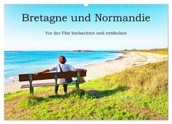 Cover Bretagne und Normandie - Vor der Flut beobachten und entdecken (Wandkalender 2026 DIN A2 quer), CALVENDO Monatskalender