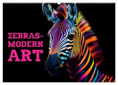 Cover ZEBRAS - Modern Art (Wandkalender 2026 DIN A2 quer), CALVENDO Monatskalender